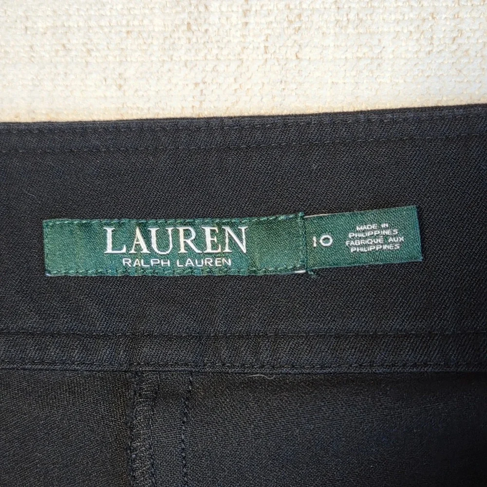 Ralph Lauren Black‎ Cropped Pants Ankle Ponte Classic Career Office Womens 10